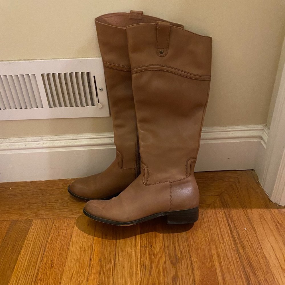 Corso Como Cognac Tan Knee High Leather Riding Boot